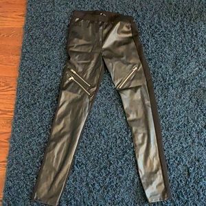 Faux leather leggings